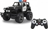 politiewagen RC Jeep Wrangler 34 x 20 cm 1:12 zwart