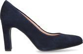 Manfield - Dames - Donkerblauwe suède pumps - Maat 40