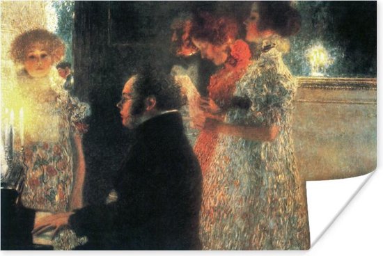 Poster Schubert at the piano - Gustav Klimt - 60x40 cm