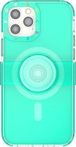PopSockets Hoesje Geschikt voor iPhone 12 Pro / 12 - PopSockets Phone Case MagSafe - Groen