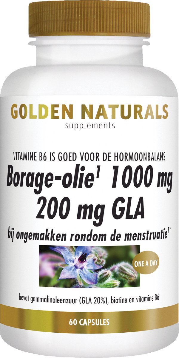 Bol.com Golden Naturals Borage-olie 1000mg (60 softgel capsules) aanbieding