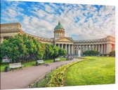 Kazankathedraal aan de Nevski Prospekt in Sint-Petersburg - Foto op Canvas - 150 x 100 cm