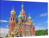 De Kerk van de Verlosser op het Bloed in Sint-Petersburg - Foto op Canvas - 150 x 100 cm