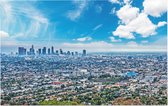 Blauwe hemel boven de stad Los Angeles in Californië - Foto op Forex - 45 x 30 cm