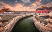 De Gouden Waterstroom in de Verboden Stad in Beijing - Foto op Forex - 45 x 30 cm