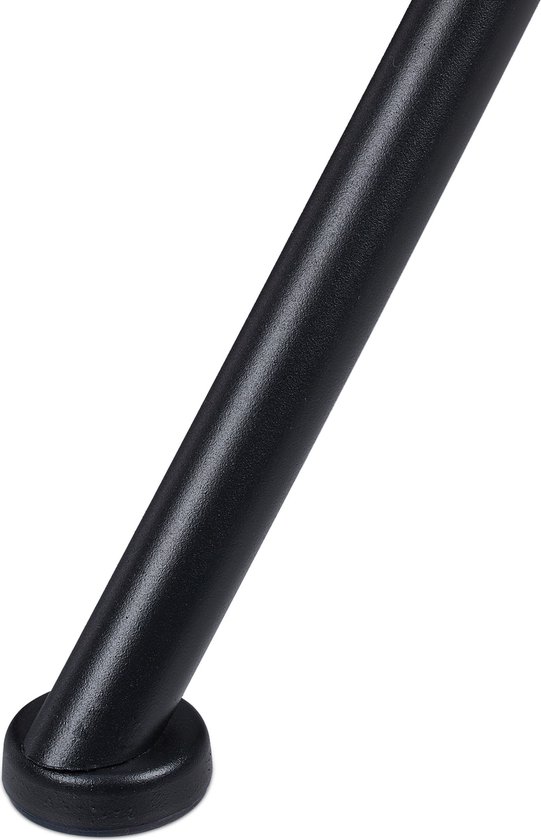 relaxdays table de jardin avec parsol - table de balcon - table de bistrot - table d'extérieur 70 cm - noir