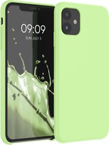 kwmobile telefoonhoesje voor Apple iPhone 11 - Hoesje met siliconen coating - Smartphone case in groene tomaat