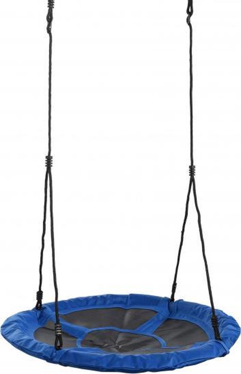 nestschommel 98 cm canvas blauw/zwart