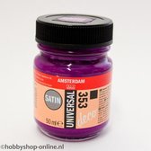 Acrylverf Zijdeglans - Deco - Universal Satin - 353 aubergine - 50 ml - Amsterdam - 1 stuk