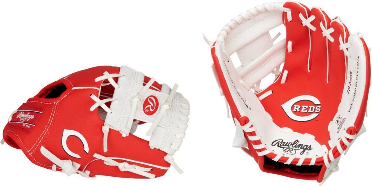 Rawlings MLB Logo Handschoenen Links Vangen 10 Inch Team Reds