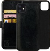 Rosso Element Uitneembaar 2-in-1 Hoesje Geschikt voor Apple iPhone 11 | Luxe Portemonnee | Back Cover | Pasjeshouder | Zwart