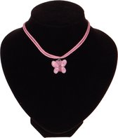 Ketting vlinder roze