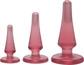 Crystal Jellies - Anal Initiation Kit Pink - Butt Plugs & Anal Dildos