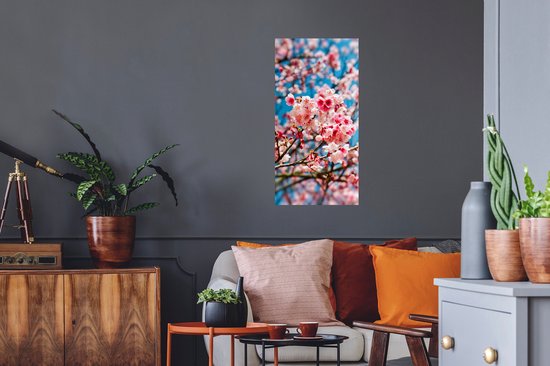 Stickers muraux - Printemps - Sakura - Rose - 40x80 cm - Feuille adhésive