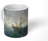 Mok - De Spaanse Armada voor de Engelse kust - Schilderij van Cornelis Claesz van Wieringen - 350 ML - Beker