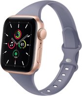 Compatible apple watch bandje - By Qubix - Sportbandje Slim Fit - Grijsblauw - Geschikt voor Apple Watch 38mm / 40mm / 41mm - Apple watch series 3/4/5/6/7