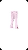 Flared broek Suede Licht roze 10 cm langer