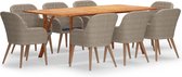 Decoways - 9-delige Tuinset bruin