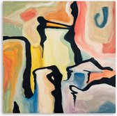 Trend24 - Canvas Schilderij - Pastel Samenstelling - Schilderijen - Abstract - 40x40x2 cm - Meerkleurig