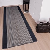 Tapiso Antislip Rubber Mat Grijs Donker Modern Rubbermat Tapijt Maat- 80x650