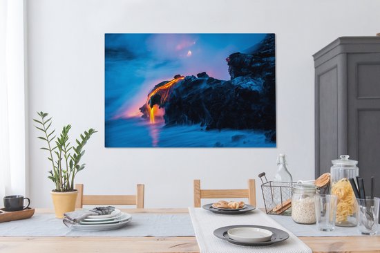 Peinture sur toile La griffe de lave - 140x90 cm - Art Décoration murale