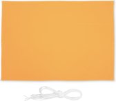 Relaxdays Schaduwdoek rechthoek - zonwering - div. groottes - met ogen - zonnedoek - geel - 2,5 x 3,5 m