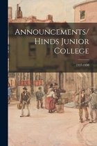 Announcements/Hinds Junior College; 1937-1938