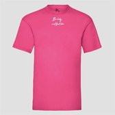 T-SHIRT BE LUCKY AND FIND LOVE HOT PINK (XS)