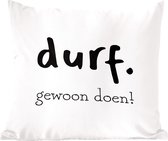 Sierkussen - Quotes Dare - Multicolore - 60 Cm X 60 Cm