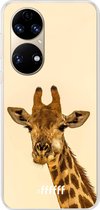 6F hoesje - geschikt voor Huawei P50 -  Transparant TPU Case - Giraffe #ffffff