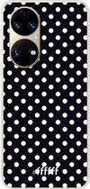 6F hoesje - geschikt voor Huawei P50 -  Transparant TPU Case - Onyx Dots #ffffff