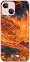 6F hoesje - geschikt voor iPhone 13 - Transparant TPU Case - Magma River #ffffff