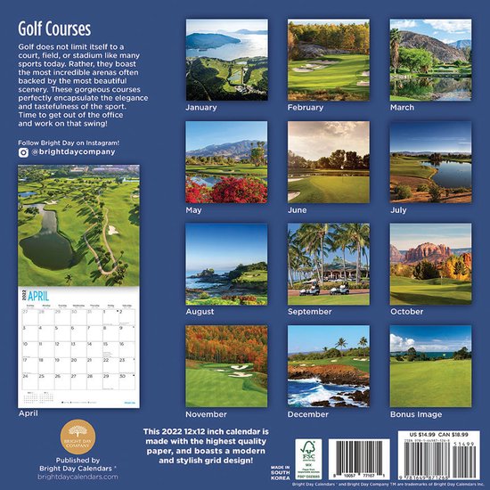 Golf Courses Kalender 2022