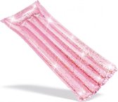 luchtbed Glitter meisjes/dames vinyl 170 cm roze