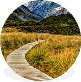 WallCircle - Wall Circle - Wall Circle Indoor - Nouvelle-Zélande - Chemin - Herbe - 150x150 cm - Décoration murale - Peintures Ronds