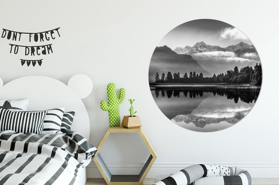 WallCircle - Wall Circle - Wall Circle Indoor - Nouvelle-Zélande - Reflet - Berg - 150x150 cm - Décoration murale - Peintures Ronds
