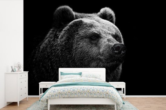 Papier Peint - Papier Peint Papier peint photo Ours - Clair - Zwart - Largeur 420 cm x hauteur 280 cm