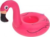 opblaasbare bekerhouder 18 cm flamingo roze