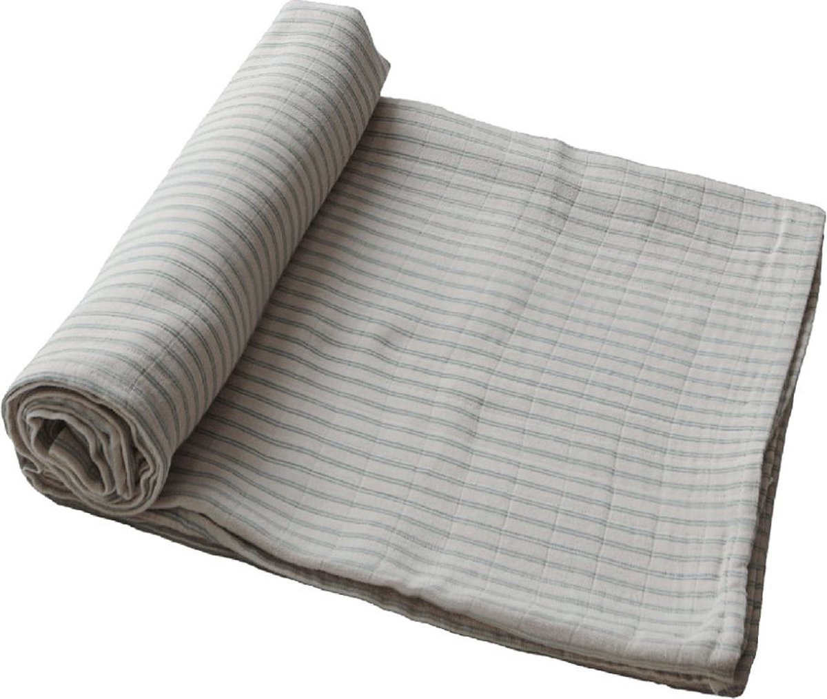 Mushie Hydrofiele Doek XL Swaddle - Sage Stripes