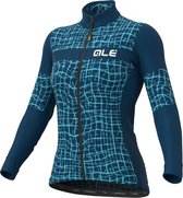 Ale Dames Fietsshirt Lange Mouwen Solid Wall - Blauw - S - Valt klein