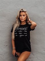 T-shirt Amore white - Black (XS)