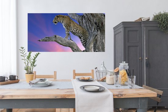 Affiche Léopard - Arbre - Branche - 150x75 cm