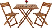 DUB 3-delige Balkonset van acaciahout - 2 stoelen en 1 tafel