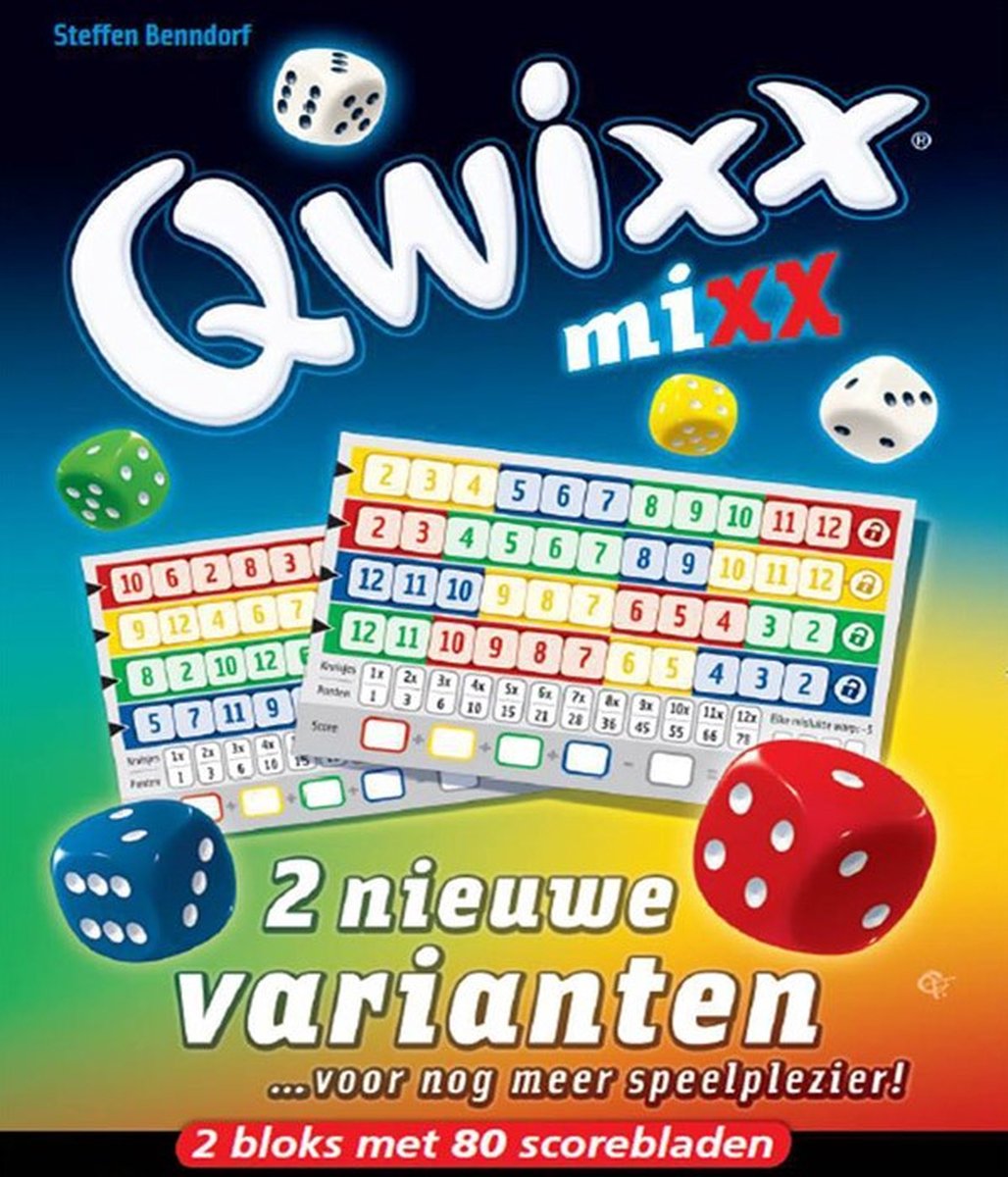 White Goblin Games - Qwixx Mixx - Uitbreiding - 2 tot 5 spelers - Strategisch spel - Extra scoreblokken met nieuwe uitdagingen - Gezelschapsspel — afbeelding 2