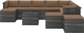 Decoways - 12-delige Loungeset met kussens pallet massief grenenhout