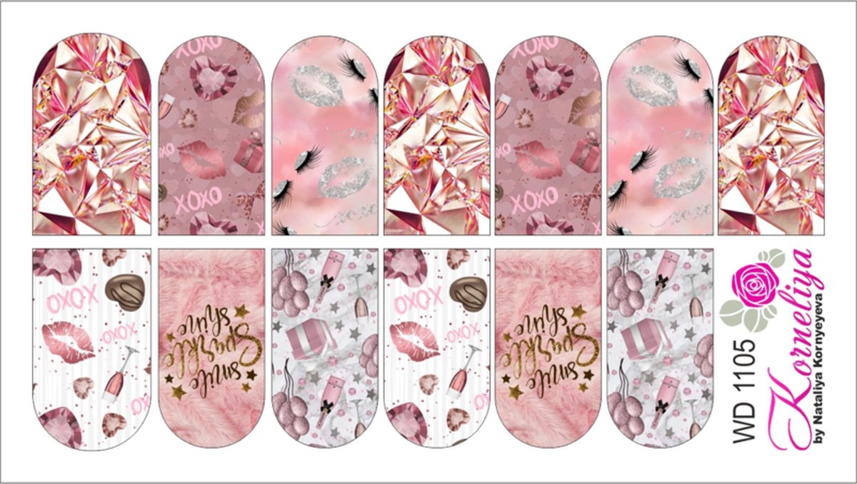 Goedkoopste Water Decal - Nail Wrap WD 1105