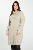 Paprika Dames Effen jurk in warm tricot - Jurk - Maat 50