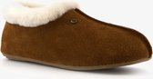 Hush Puppies suède dames pantoffels - Cognac - Maat 41 - Sloffen - Echt leer