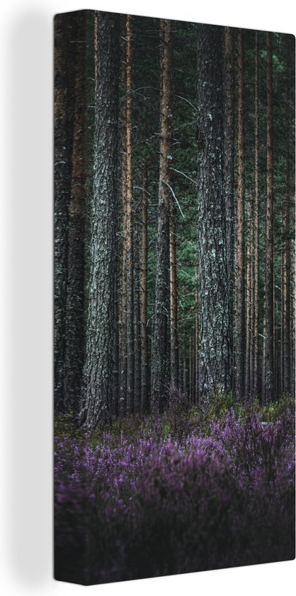 Tableau sur toile Lavande en forêt - 80x160 cm - Décoration murale