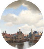 Gezicht op Delft, Johannes Vermeer - Foto op Dibond - ⌀ 80 cm